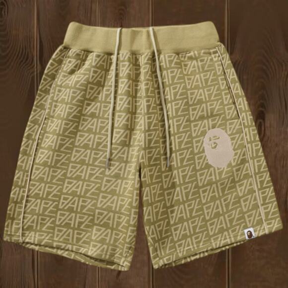Bape Men's Green Shorts